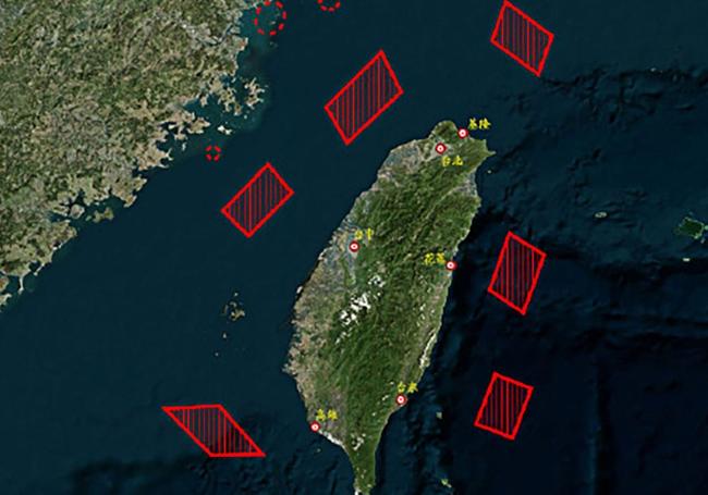 China ha rodeado la isla de Taiwán por diferentes puntos.