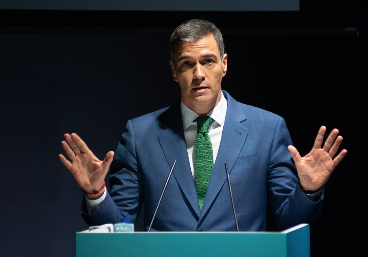 El presidente del Gobierno este lunes durante su intervención en el foro 'World in progress', en Barcelona