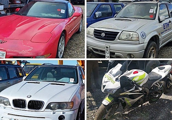 Vehículos incautados a los narcos subastados el pasado abril.