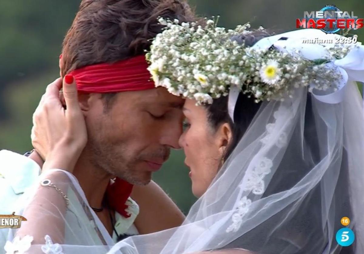 Ángel Cristo y Ana Herminia en una boda celebrada en 'Supervivientes'.