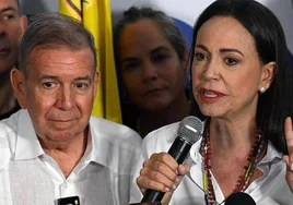 Los líderes opositores venezolanos Edmundo González y María Corina Machado en Caracas, durante una rueda de prensa tras las elecciones del 28 de julio pasado.