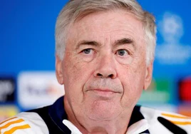 Carlo Ancelotti, durante la rueda de prensa.