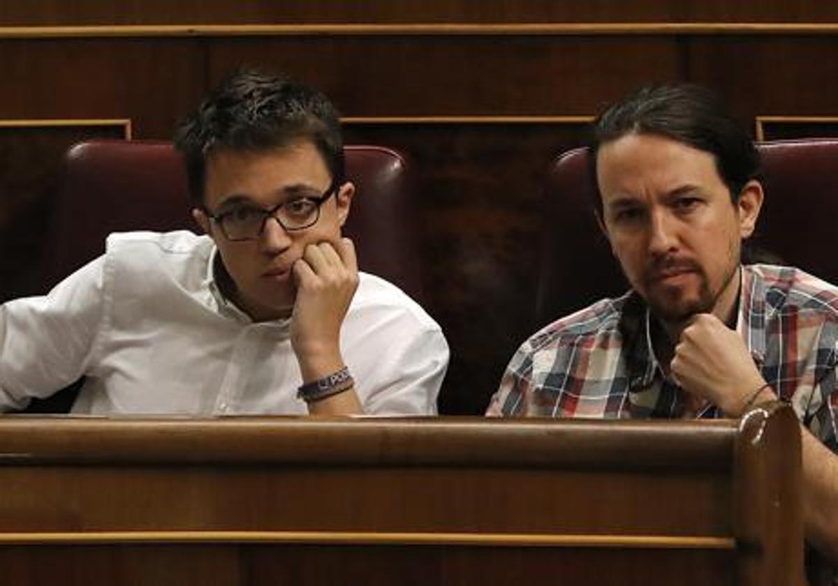 Íñigo Errejón y Pablo Iglesias, en el Congreso de los DIputados, en una imagen de archivo.