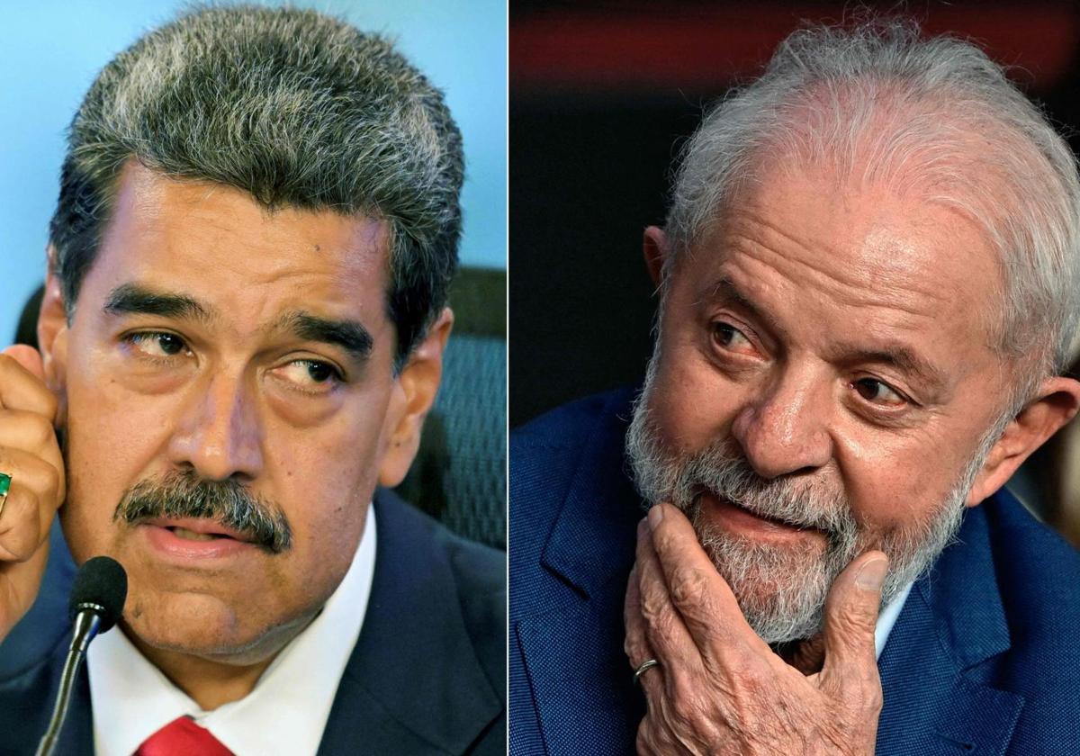 El presidente venezolano, Nicolás Maduro, y su homólogo brasileño, Luis Inácio Lula de Silva.