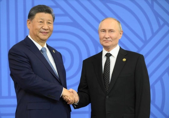 El presidente chino, Xi Jinping, y su homólogo ruso, Vladímir Putin, la semana pasada en la cumbre de los BRICS.