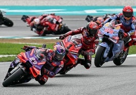 Jorge Martín, Pecco Bagnaia y Marc Márquez