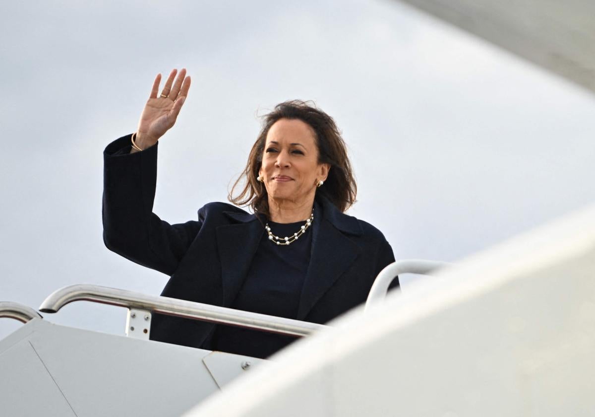 Kamala Harris, vicepresidenta de EE UU, en Míchigan.