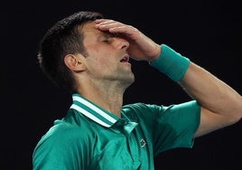 Novak Djokovik, durante el Open de Australia 2024.