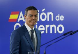 El presidente del Gobierno, Pedro Sánchez, tras el Consejo de Ministros