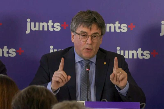 El expresidente de la Generalitat de Cataluña Carles Puigdemont