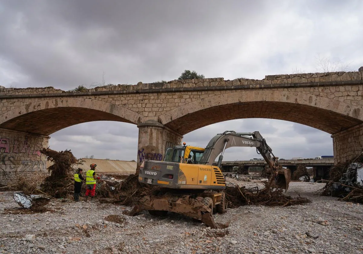 Labores de limpieza de los daños ocasionados por la DANA en el sur de la provincia de Valencia.