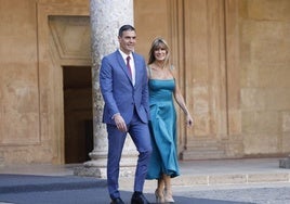 Begoña Gómez con Pedro Sánchez en una visita oficial a Granada