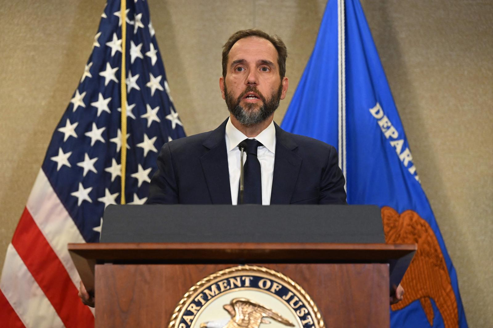 Jack Smith, durante una rueda de prensa en el edificio del Departamento de Justicia de Estados Unidos en Washington.