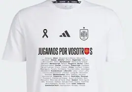 Los afectados por la DANA, homenajeados por la selección con una camiseta especial