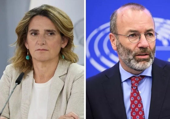 Teresa Ribera y Manfred Weber.