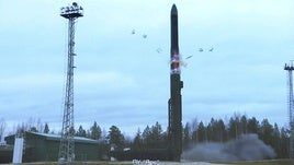 Rusia realiza un ejercicio nuclear en Plesetsk.