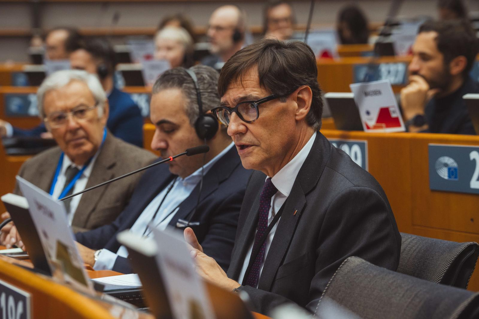 El president de la Generalitat, Salvador Illa, durante su intervención en el peno del Comité de las Regiones