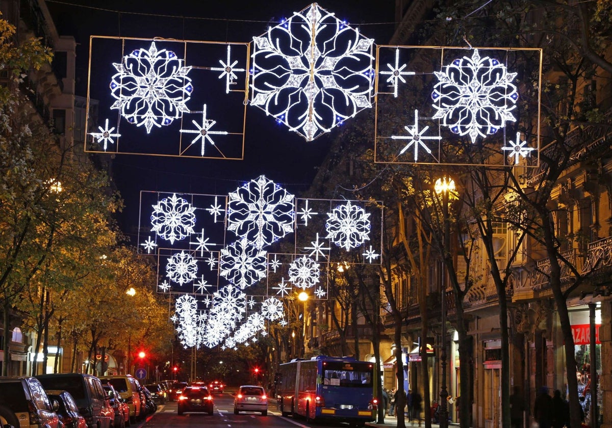 Iluminación Navideña en San Sebastián.