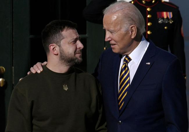 Volodímir Zelenski y Joe Biden, en uno de los múltiples encuentros que han tenido desde el inicio de la guerra de Ucrania.