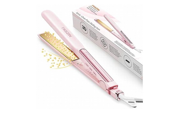 Plancha del pelo rosa de Faszin