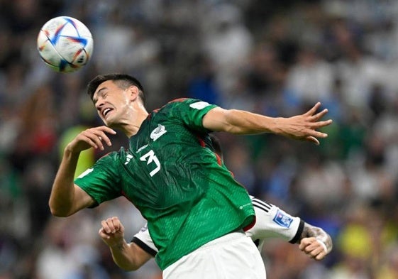 Juagador de la selección de México durante el Mundial de Catar en 2022.