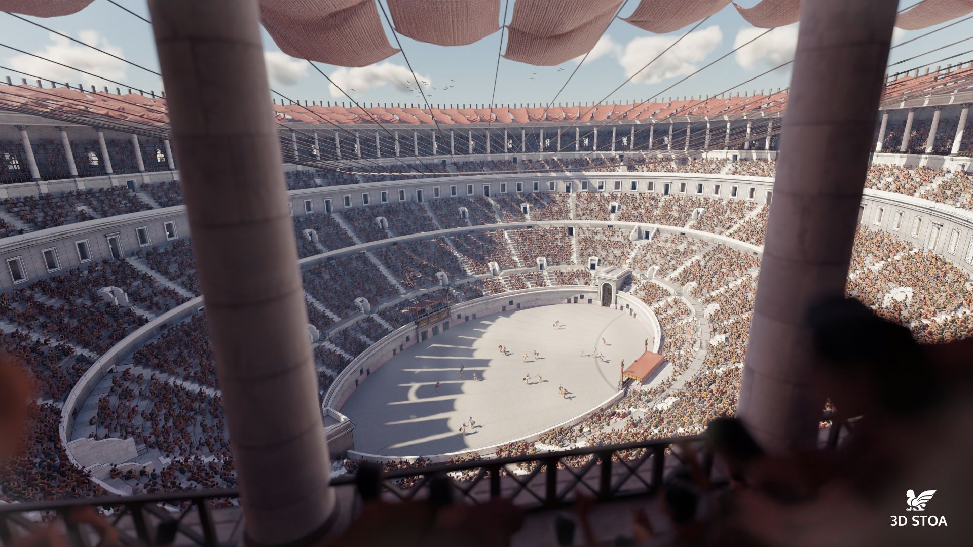 Recreación del Coliseo realizada por 3D Stoa, empresa de la que Marqués es socio fundador.