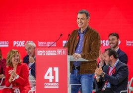 Pedro Sánchez durante su intervención en el Congreso Federal del PSOE.