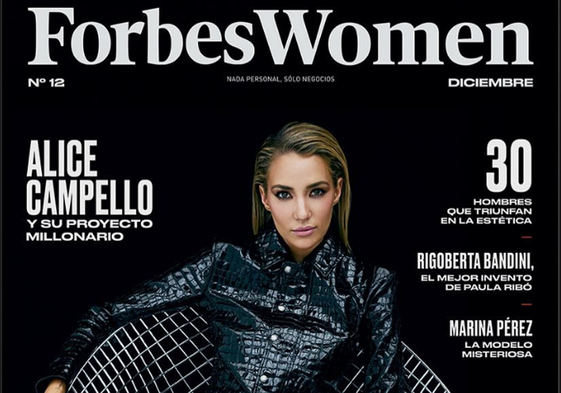 Alice Campello en la portada de la revista Forbes Women.