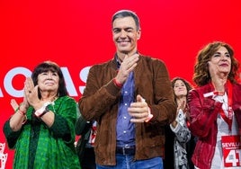 El Presidente del Gobierno, Pedro Sánchez, durante la clausura del 41º Congreso Federal del PSOE en Sevilla.