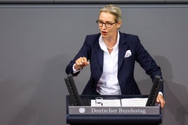 Alice Weidel, durante el congreso de la AfD.