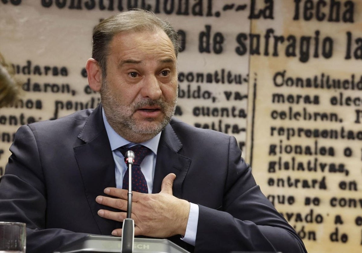 José Luis Ábalos en la comisión de investigación