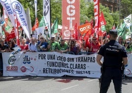 Una manifestación de empleados públicos.