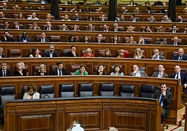 El pleno del Congreso, hoy, durante la votación que aprobó la nueva baja para donantes.