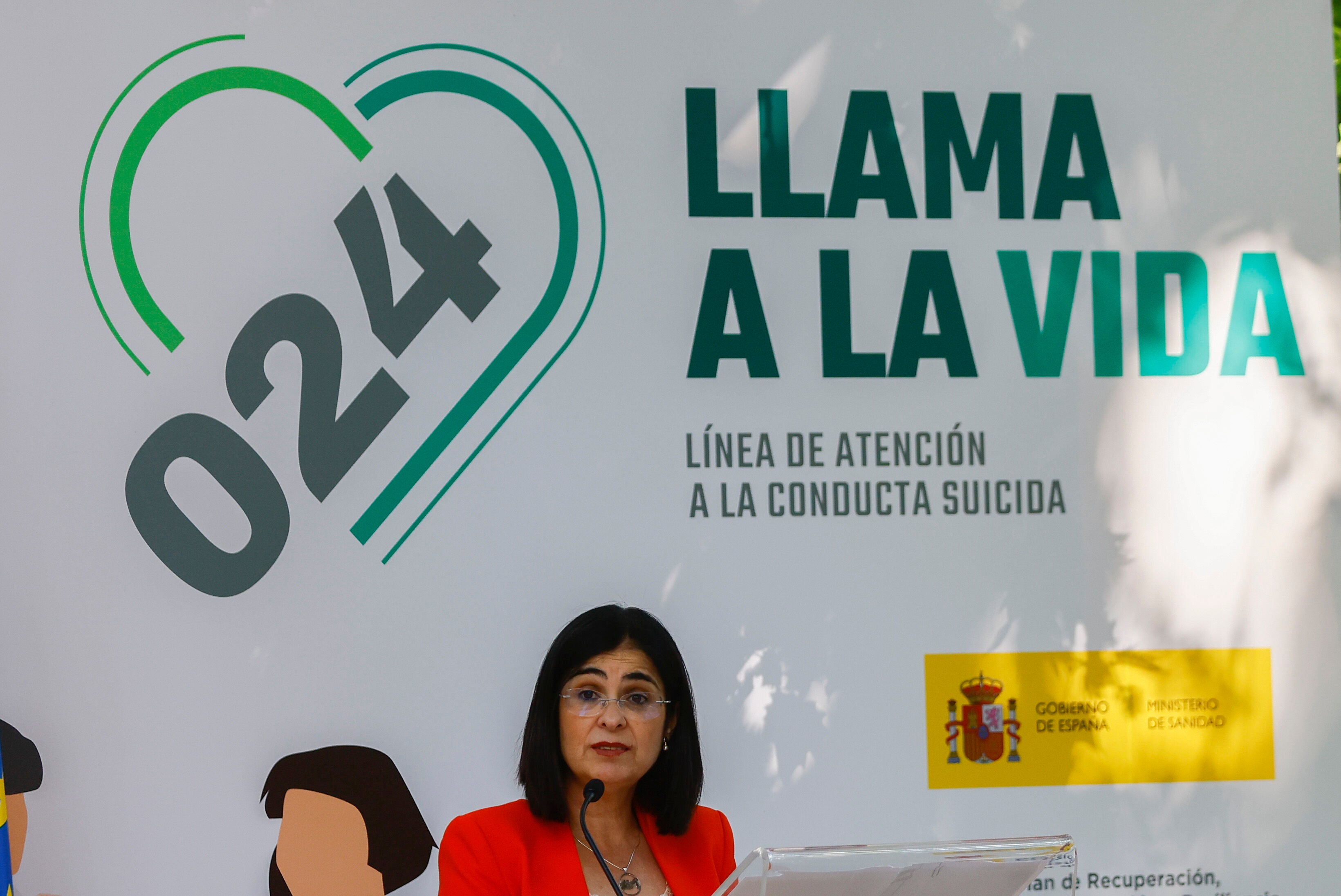 Un momento de la presentación, en 2022, del teléfono 24 horas de atención a la conducta suicida.