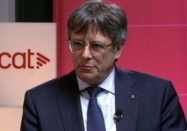 Carles Puigdemont, durante la entrevista de este martes en la cadena catalana TV3.