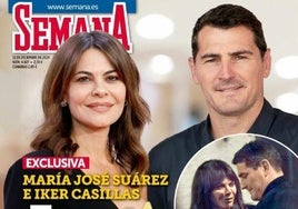 María José Suárez e Iker Casillas en una de las portadas con sus fotos juntos.