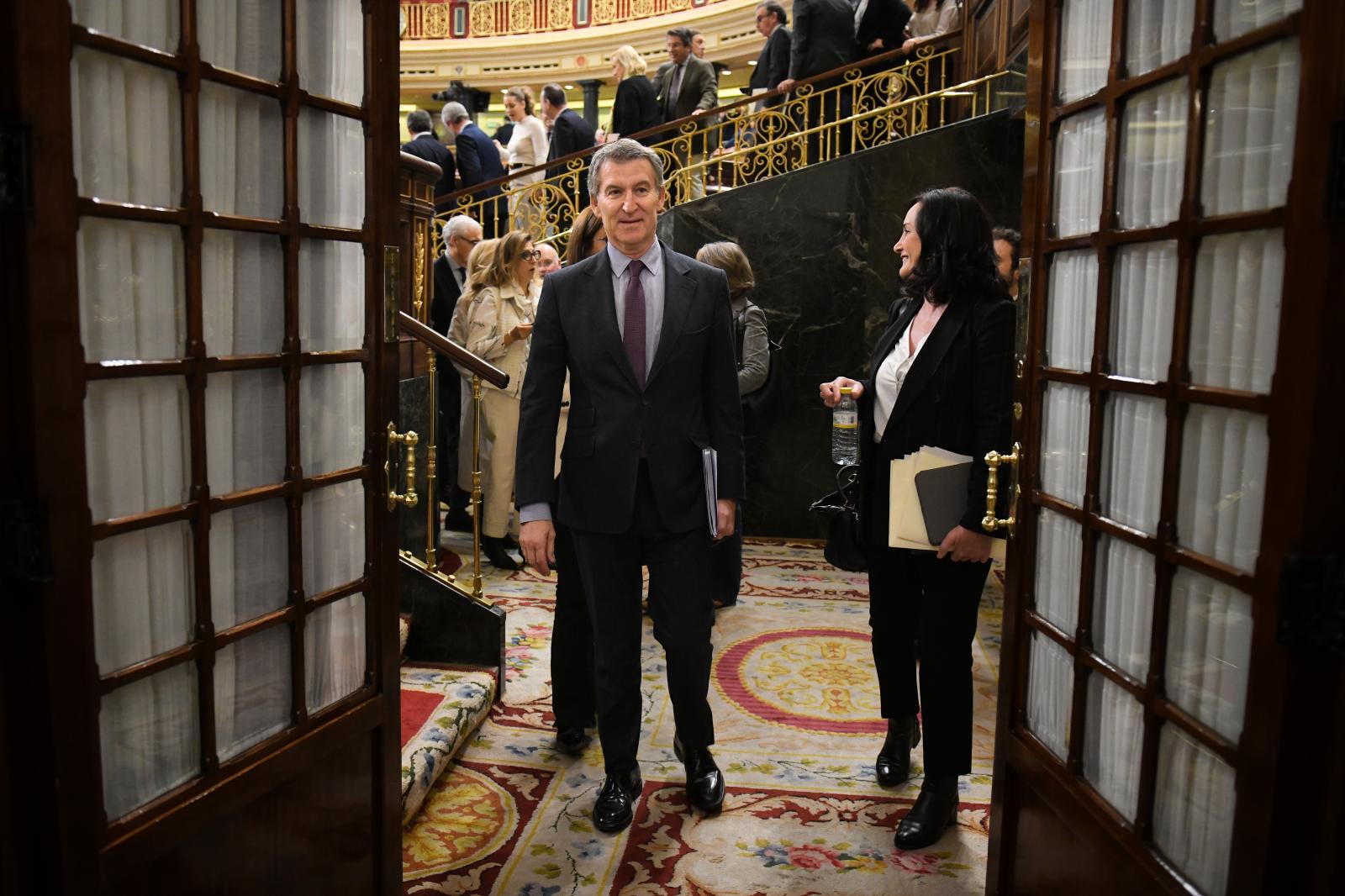 Alberto Núñez Feijóo en el Congreso de los Diputados.