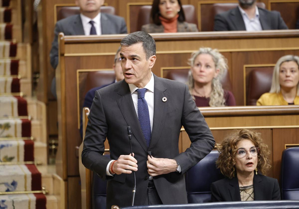 Pedro Sánchez, el miércoles en el Congreso.