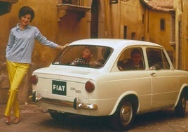 Fiat 850, con el motor en la parte trasera