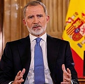 El rey Felipe durante su discurso navideño.