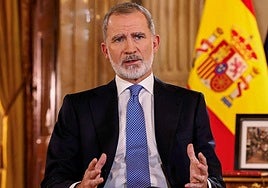El rey Felipe durante su discurso navideño.