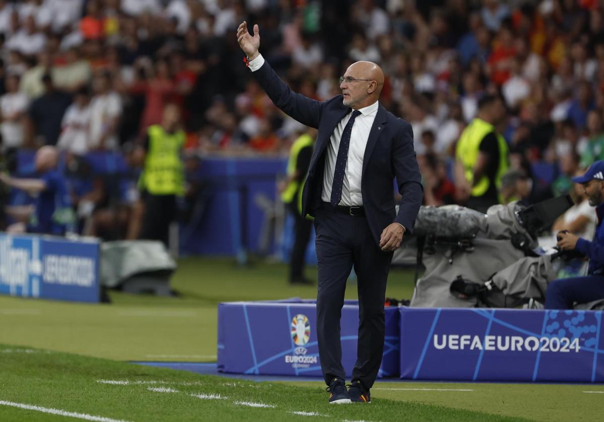 Luis de la Fuente, en la final de la Eurocopa.