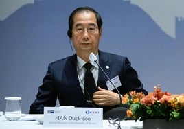 Han Duck-soo, presidente interino de Corea del Sur.