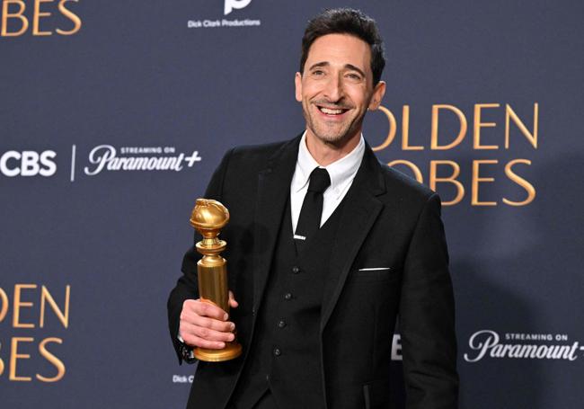 Adrien Brody fue el mejor actor dramático por 'The Brutalist'.