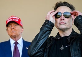 Elon Musk y Donald Trump juntos.