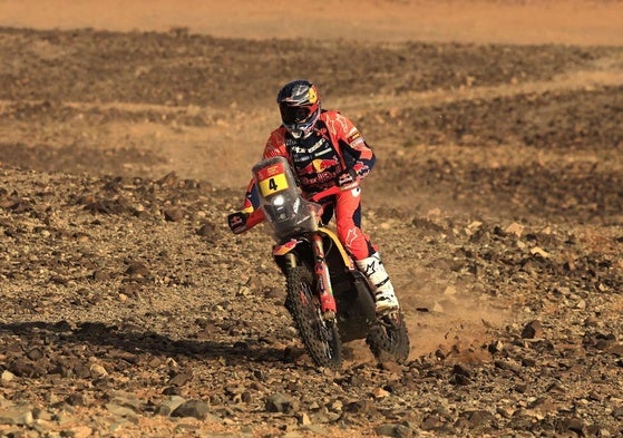 Daniel Sanders, líder del Dakar en la categoría de motos.