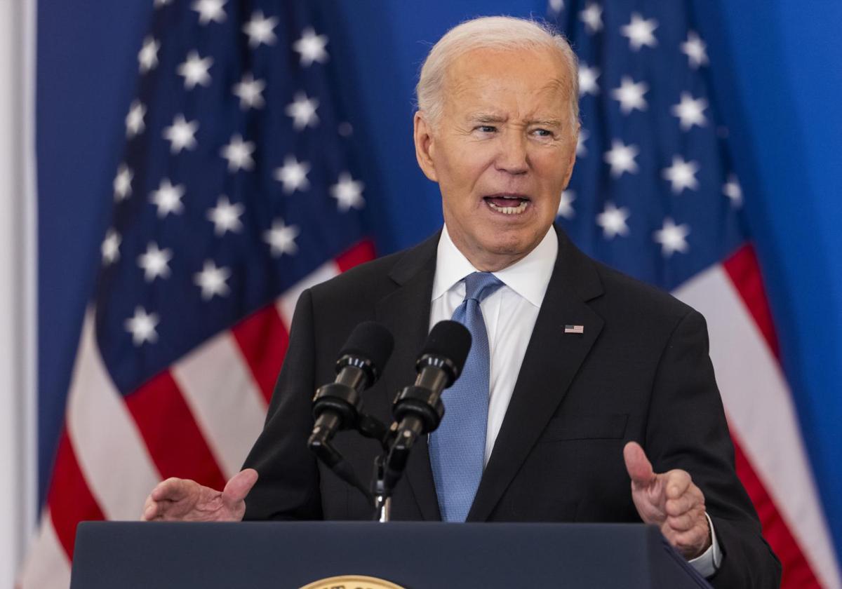 El presidente estadounidense, Joe Biden, durante su discurso de este lunes en Washington.