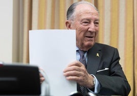 Félix Sanz en su comparecencia en el Congreso de los Diputados.