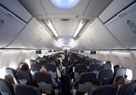 Interior de un avión.