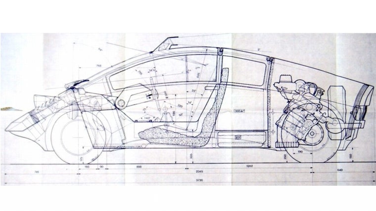 El original estudio de Boyer, con el motor en posición posterior transversal